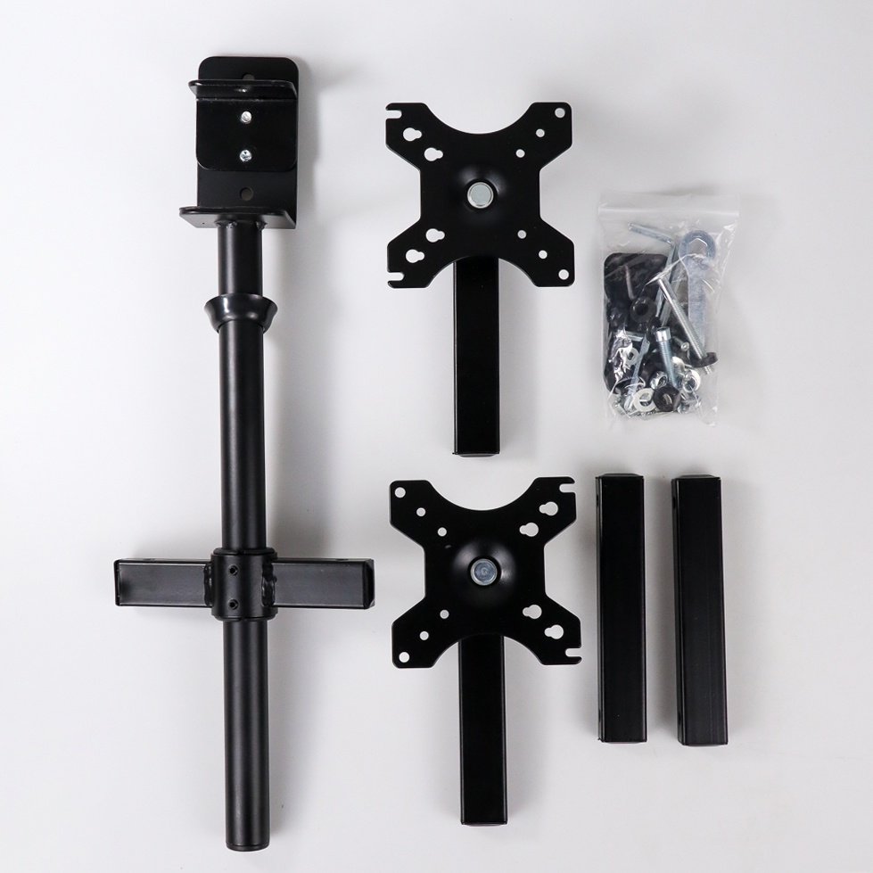 DSupport Table Mount Dual Arm TV Bracket 100x100 Pitch 14-27 Inch - XD50 - Black