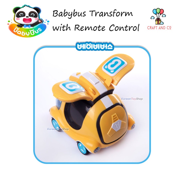 Mainan mobil Remote control Babybus Transform Korea toys ORI