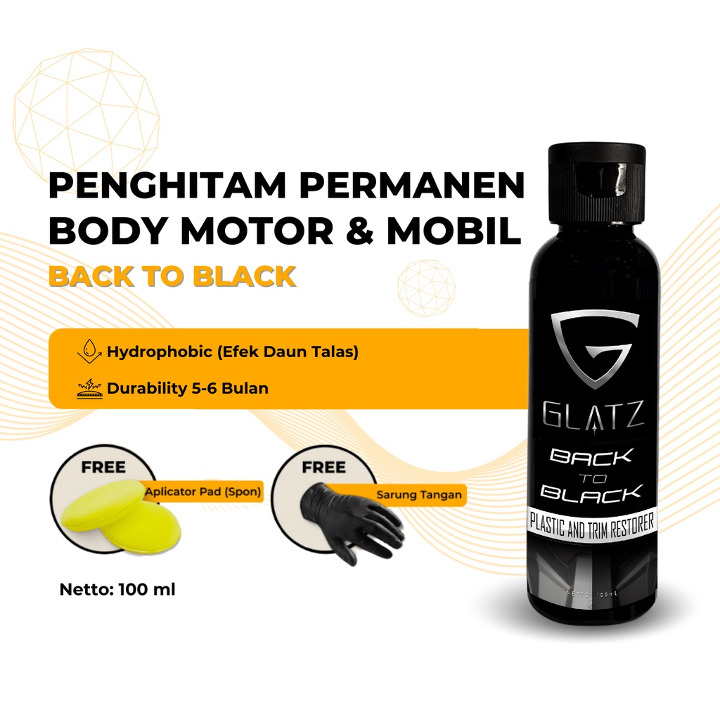 Penghitam Body Motor Permanen Original Terbaik Glatz Back To Black