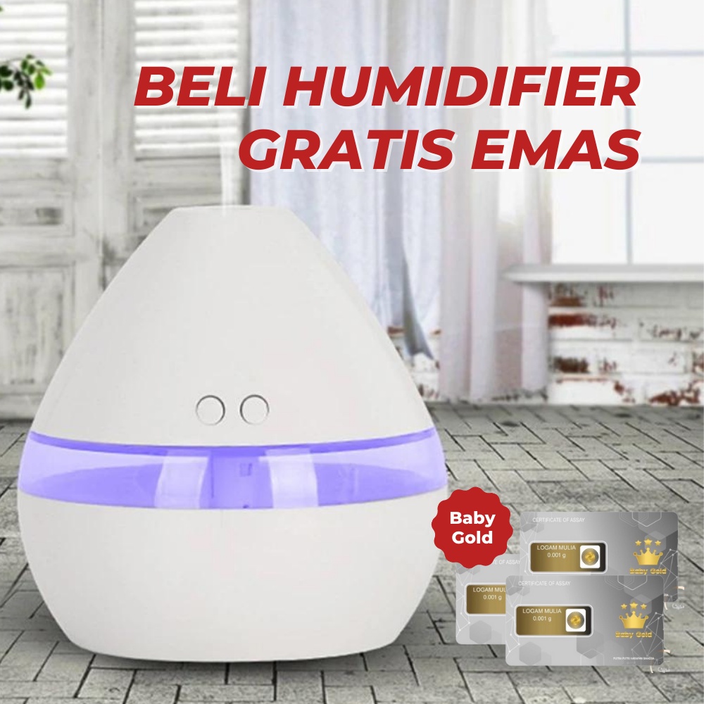 GRATIS EMAS  Air Humidifier Aroma Therapy Night Light pengharum ruangan pelembab udara 300ml