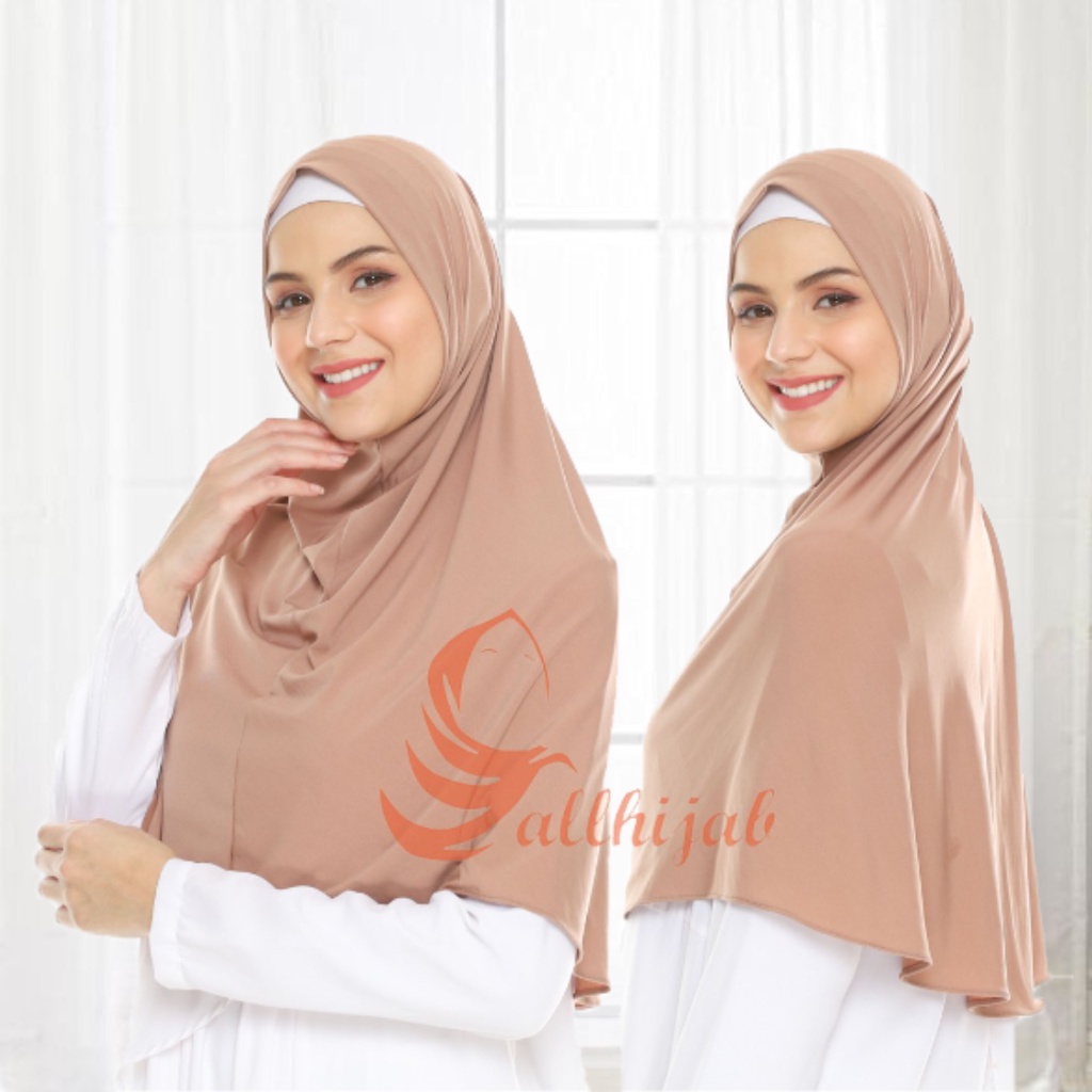 Khimar Daisy Instan Bergo Malay Jersey Premium