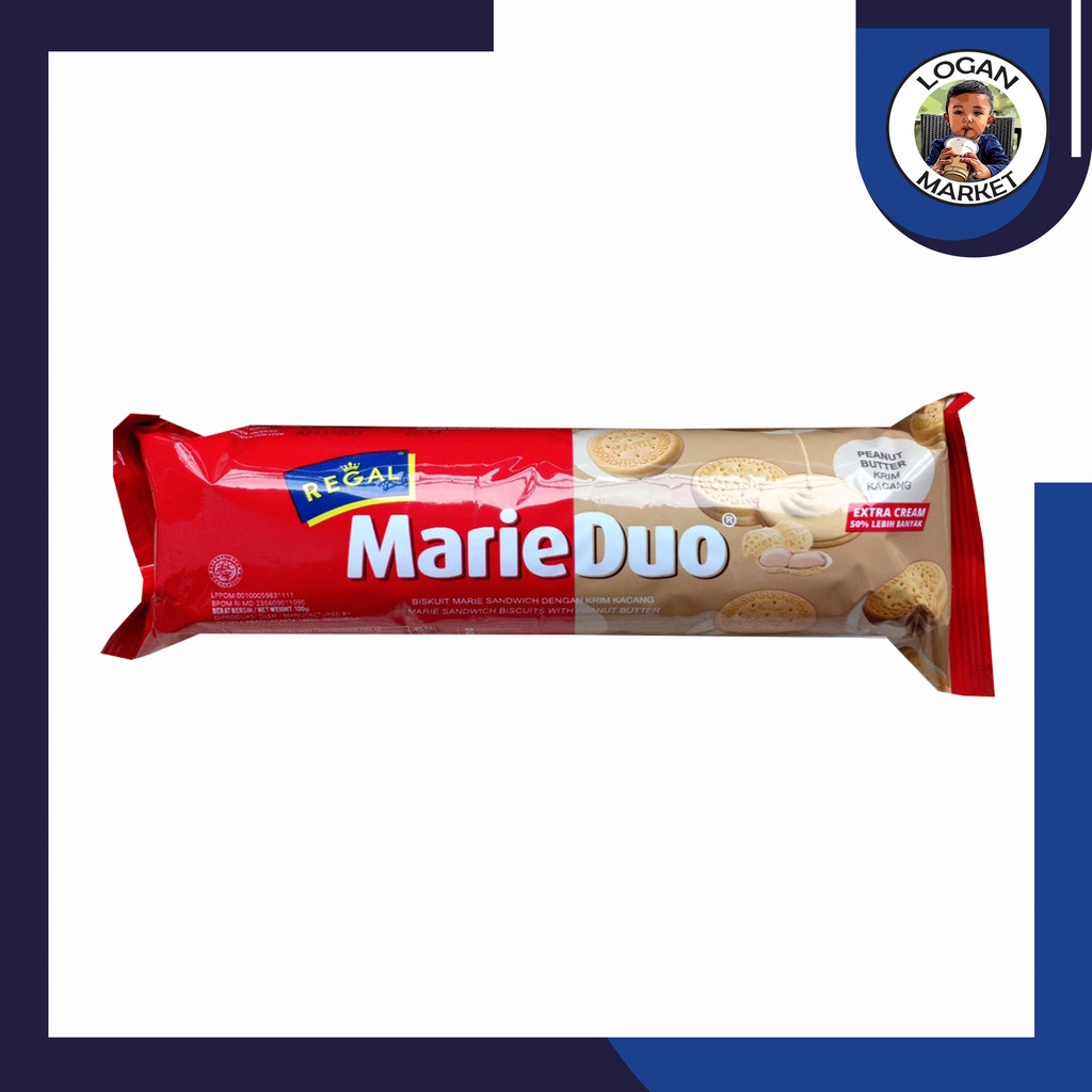 

Regal Biscuit Biskuit Marie Duo Kacang100gram 100 gram