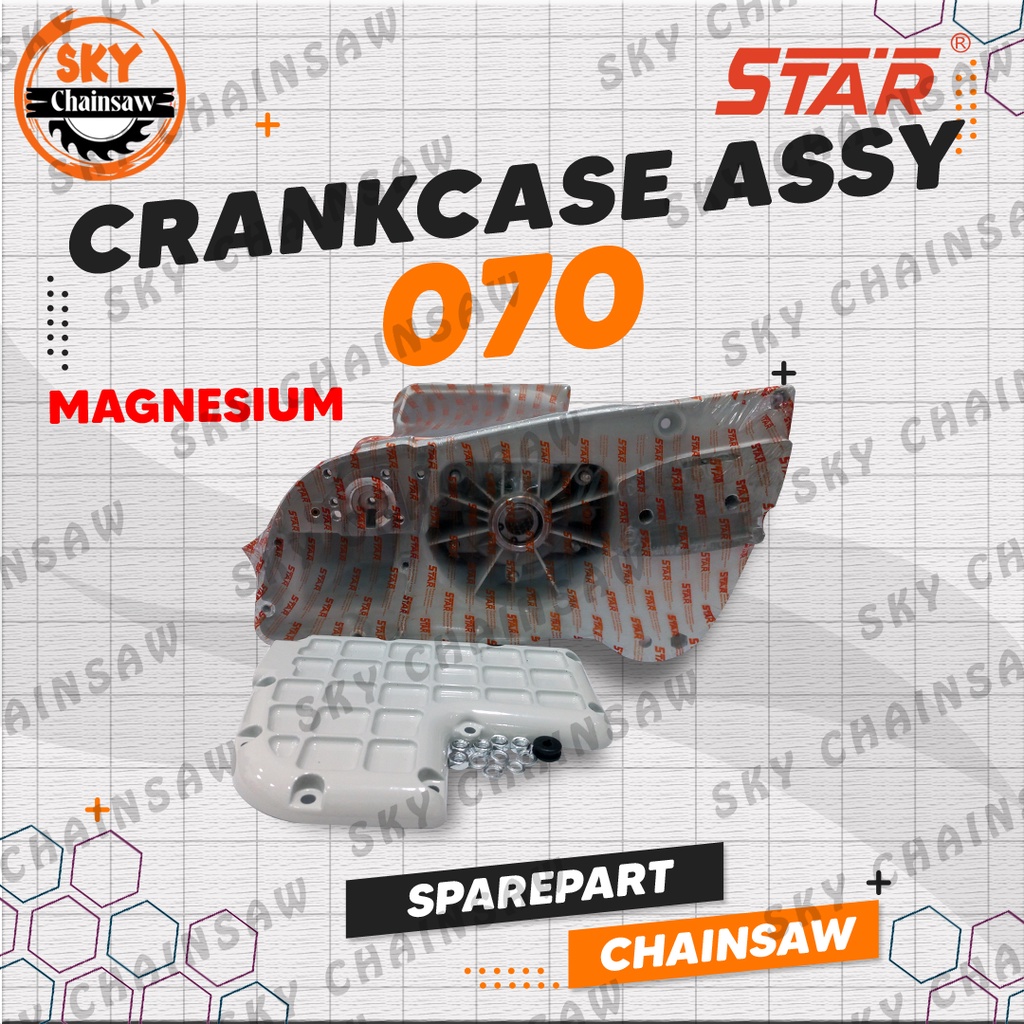 Sparepart Chainsaw Crankcase Assy Magnesium 070 STAR Senso Sinso Gergaji