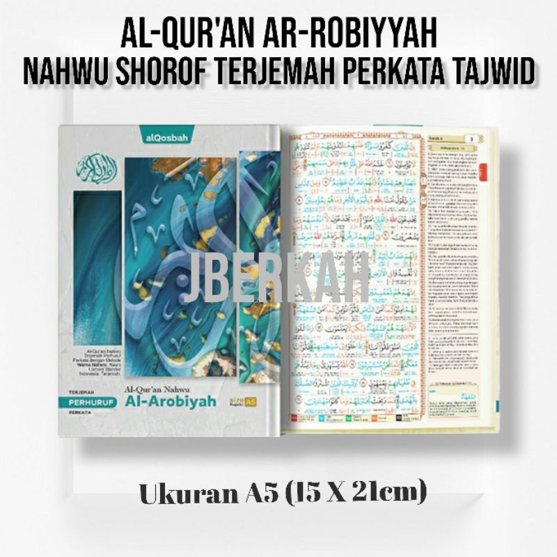 Alquran Al-arobiyyah Terjemah Perkata | Alquran Nahwu Shorof Tajwid Warna