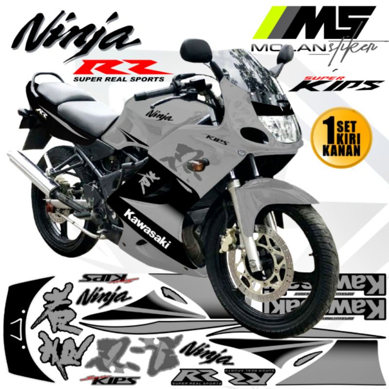 Sticker Striping Variasi Motif Ori Ninja Rr 150 Old 2010/2011 Silver - Ninja Rr Old Gen 1 - Ninja Rr