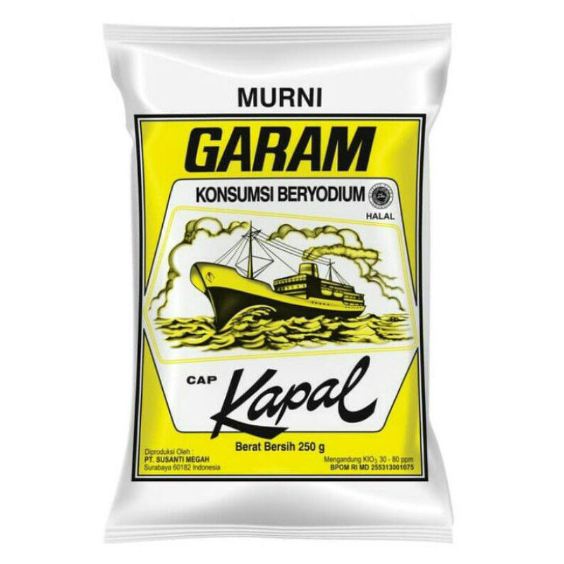 

Garam beryodium cap Kapal 250g