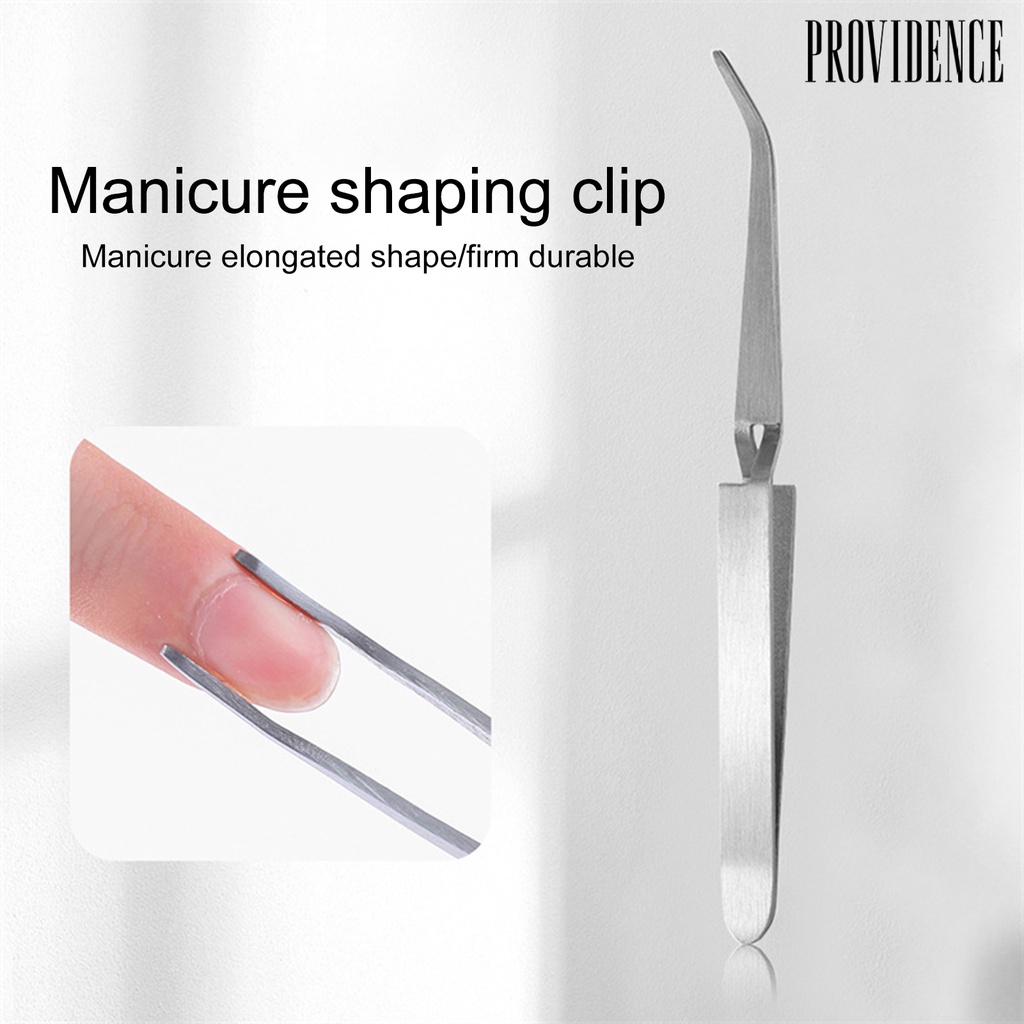 Providence Nail Art Sculpting Klip Non-deformable Tahan Korosi Cross-Desain Multi-Fungsi Stainless Steel Kuku Membentuk Kurva Pinset Alat Kuku