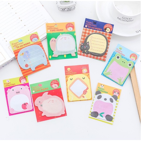 

memo note karakter binatang lucu sticky notes karakter animal tempelan kertas catatan unik