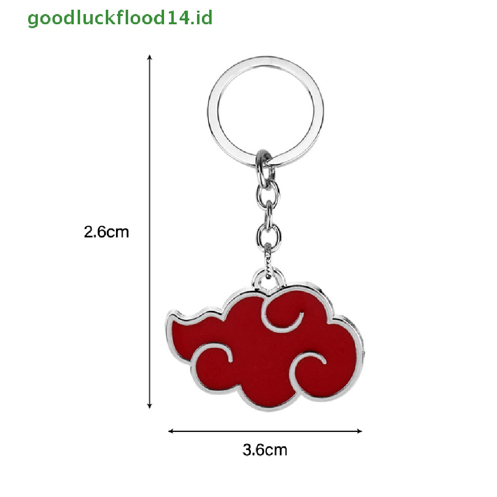 [GOOGFOUR] Anime Jepang Akatsuki Organisasi Awan Merah Logam Unisex Liontin Kalung [TOP]