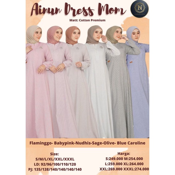 Ainun Dress Mom & Kids ORIGINAL Nadheera Luxury (READY STOK)