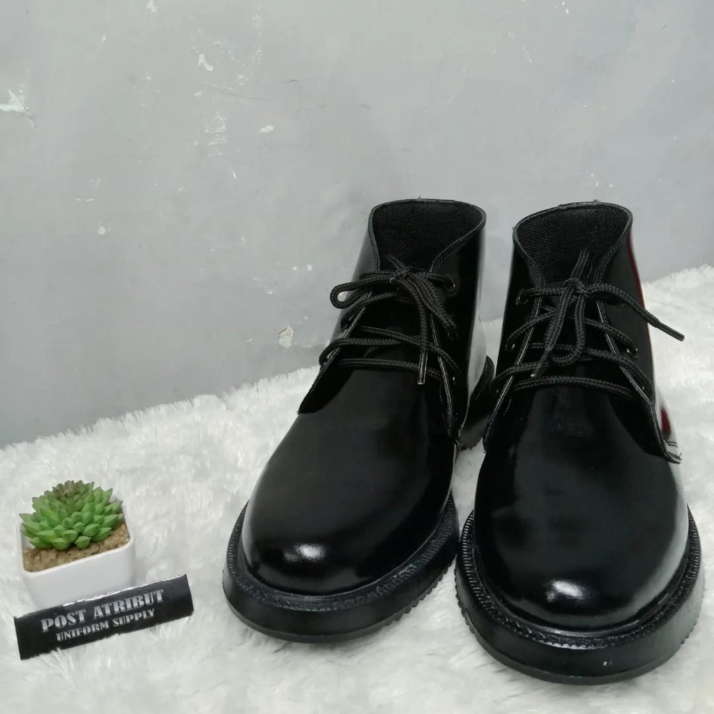 Sepatu PDH hitam kilap / Sepatu PDH Bertali / Sepatu PDH / Post Atribut / Sepatu Kilap