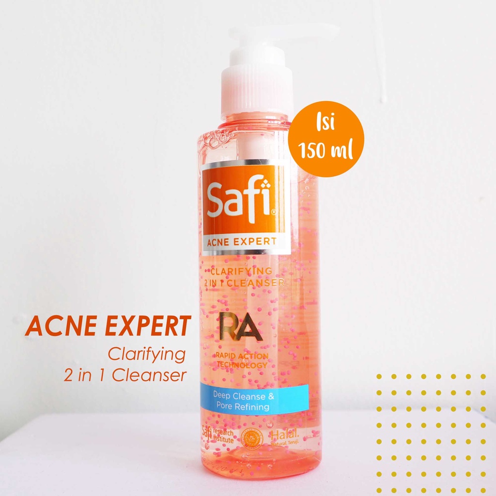 Safi Acne Expert Whipped Foam Sebum Cleanser Jerawat Clarifying 2in1 Cleanser Jerawat 150ml