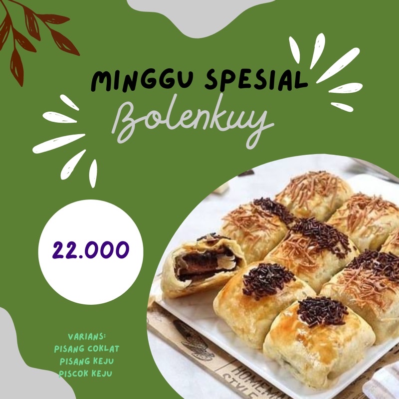 

Bolen pisang coklat/ pisang keju/ pisang coklat keju