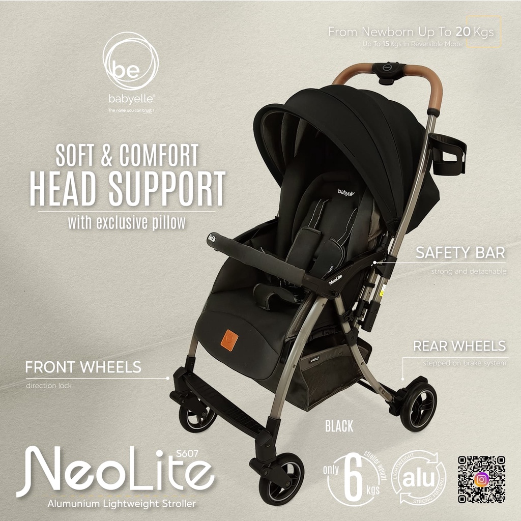 Stroller Babyelle NEOLITE Reversible Stroller S 607 - Kereta Dorong Bayi / Stroller Bayi