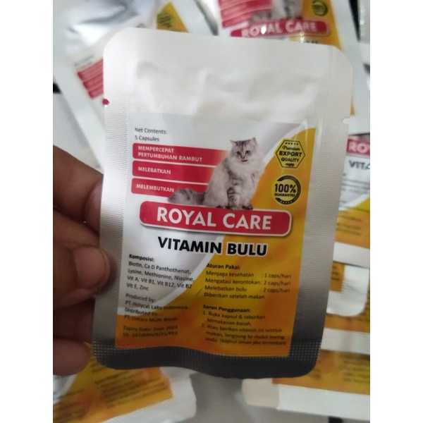 Royal Care Vitamin Bulu Kucing isi 5 Caps Membuat Kulit Sehat (Anti Rontok)