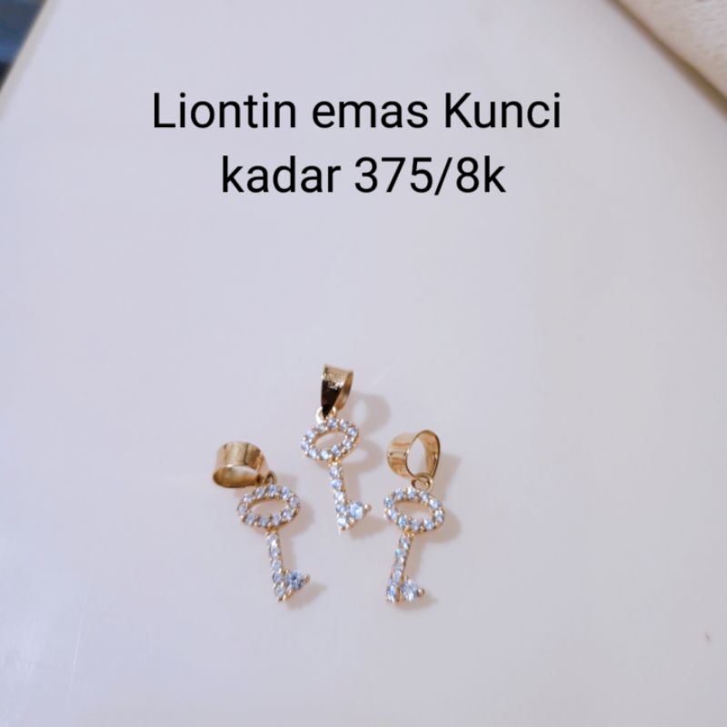 Liontin emas Kunci kadar 375/8k