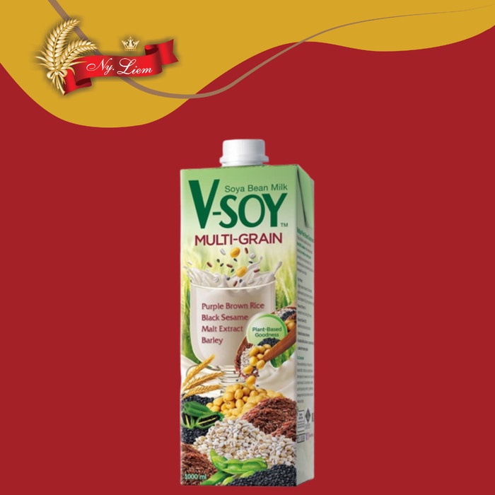 

V-SOY Susu Kedelai Multi Grain Soy Milk UHT 1 L