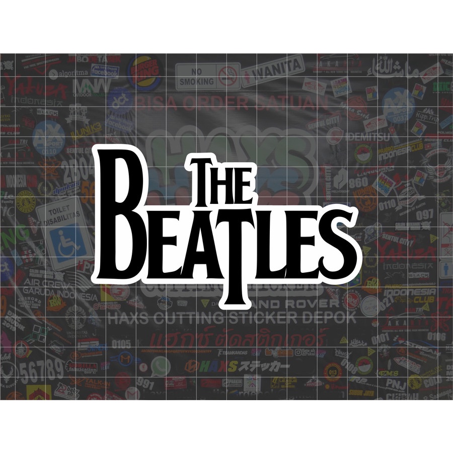 Cutting Sticker The Beatles Ukuran 9 Cm