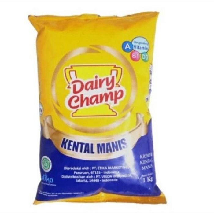 

INSTAN KURIR SKM DAIRY CHAMP POUCH 1 KG 1 DUS ISI 20