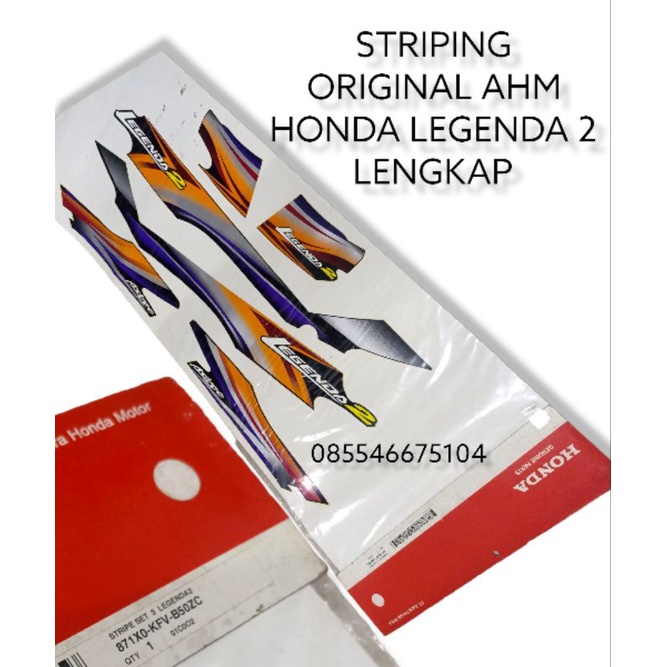 STRIPING COVER BODY SET HONDA LEGENDA2 LEGENDA 2022 ORANGE ORIGINAL AHM
