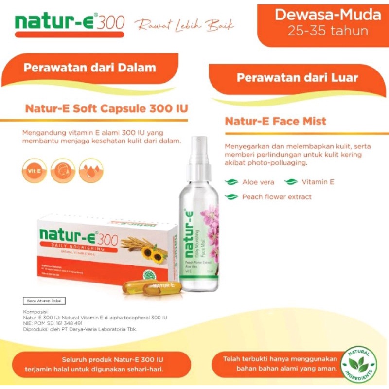 NATUR-E NOURISH VITAMIN E KAPSUL - NATUR E IU MULTIVITAMIN