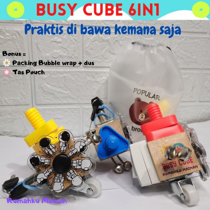 BUSY CUBE MAINAN MONTESSORI EDUKASI ANAK