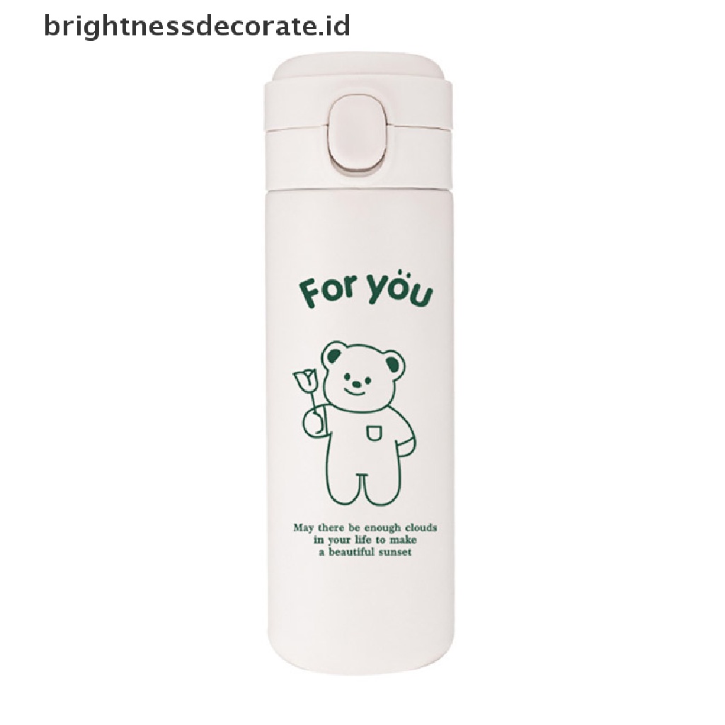 [Birth] Cangkir Stainless Steel Kapasitas Korea Sederhana Lucu Cangkir Siswa Nilai Wajah Tinggi [ID]