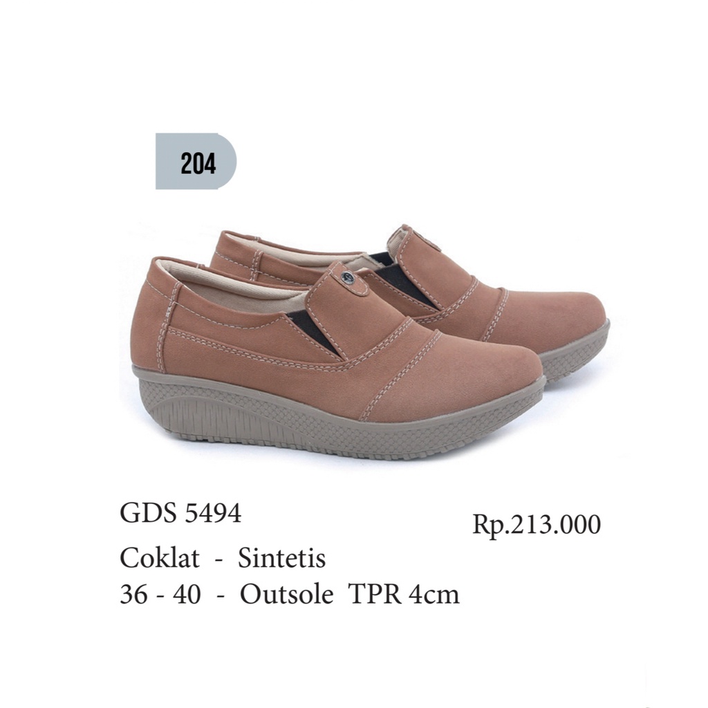 promo murah sepatu slip on wanita murah, sepatu bustong wanita, sepatu slip on cewek GDS5494