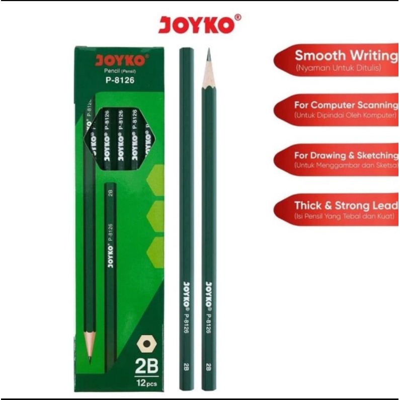 

Pensil 2B Joyko P-8126 ( 12 pcs )