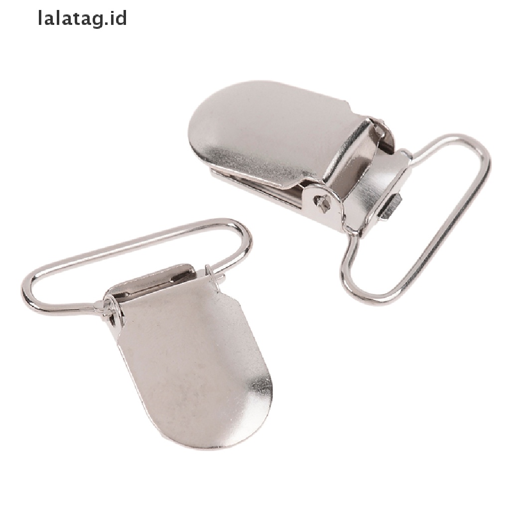 [lalatag] 10pcs t type Dot suspender holder Gesper dummy soother Klip 25mm [ID]