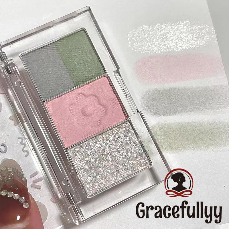 [COD]JADED Eyeshadow Palette 3 Warna Kombinasi Matte And Glitter Tahan Air Super Flash Waterproof-GY