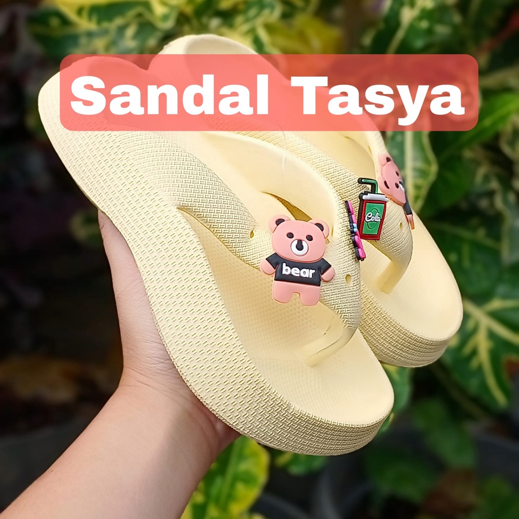Sandal Jepit Fuji Karet Anak Perempuan Karet Karakter Beruang Fashion Korea Sol Tinggi Umur 5 6 7 8 Tahun Terbaru