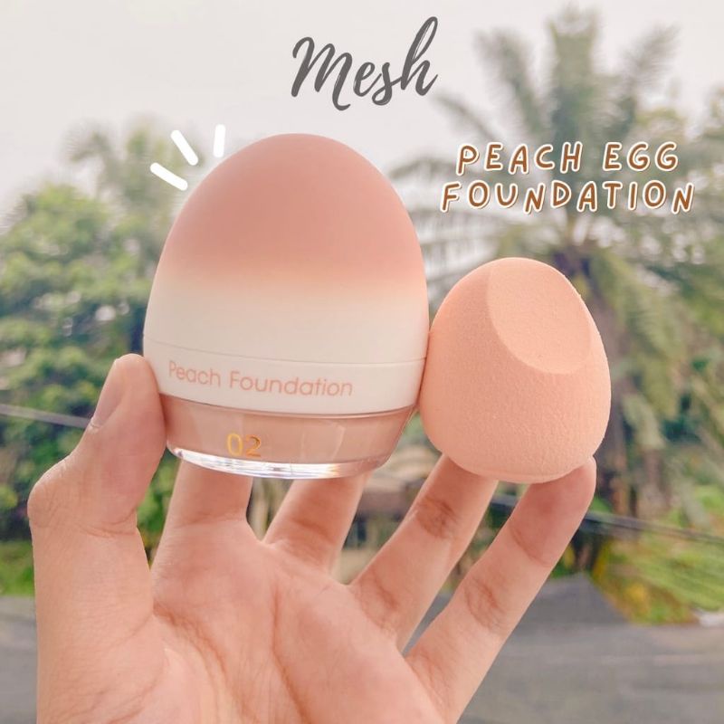 Medan Termurah Set Foundation + Sponge beauty blender kiss beauty peach natural