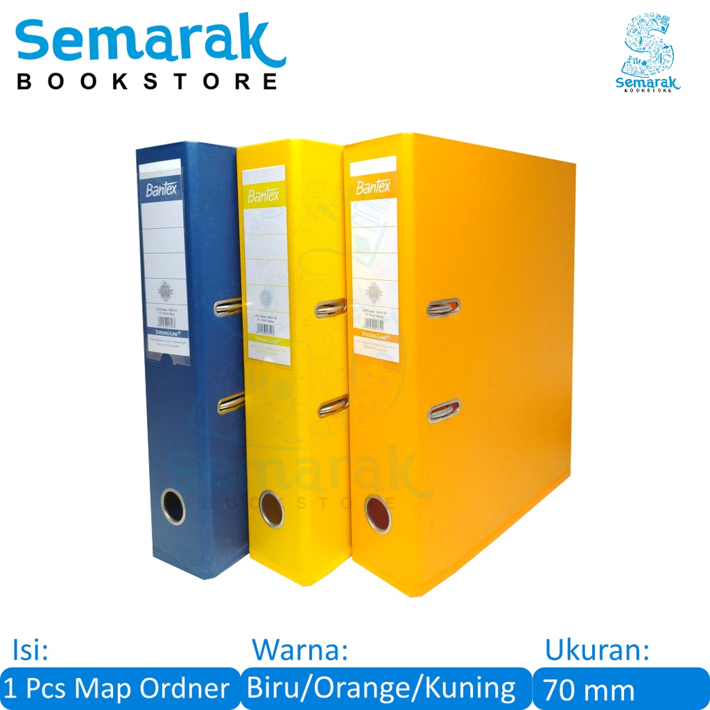 

Bantex 1465V 06 Map Ordner 70mm - Biru/Orange/Kuning