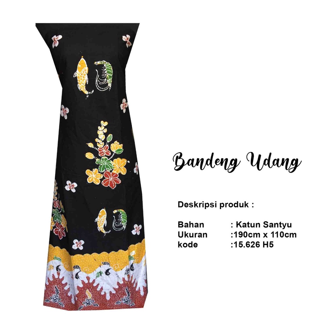 Jual Batik Tulis Motif Udang Bandeng Dan Bunga Tanjung Sidoarjo