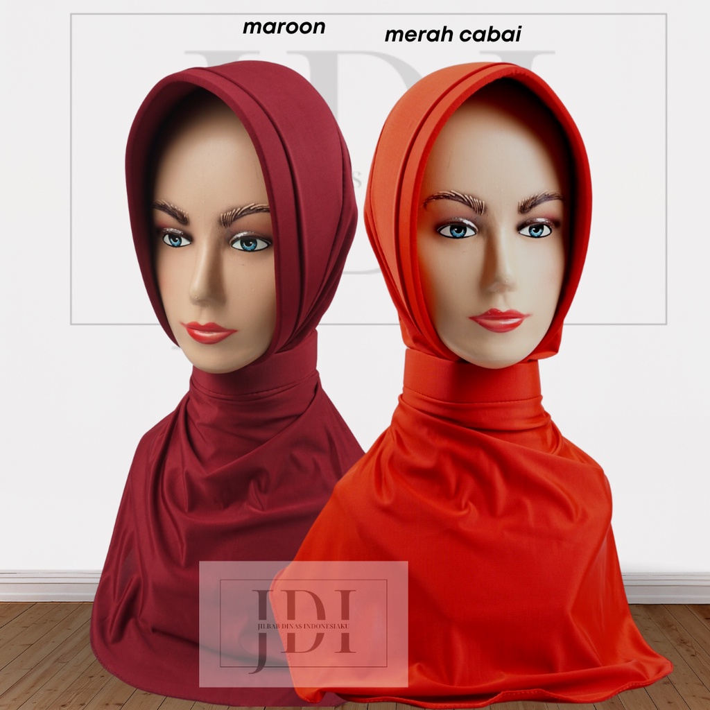 JILBAB DINAS ANTI TEMBEM MERAH MAROON/ CABAI