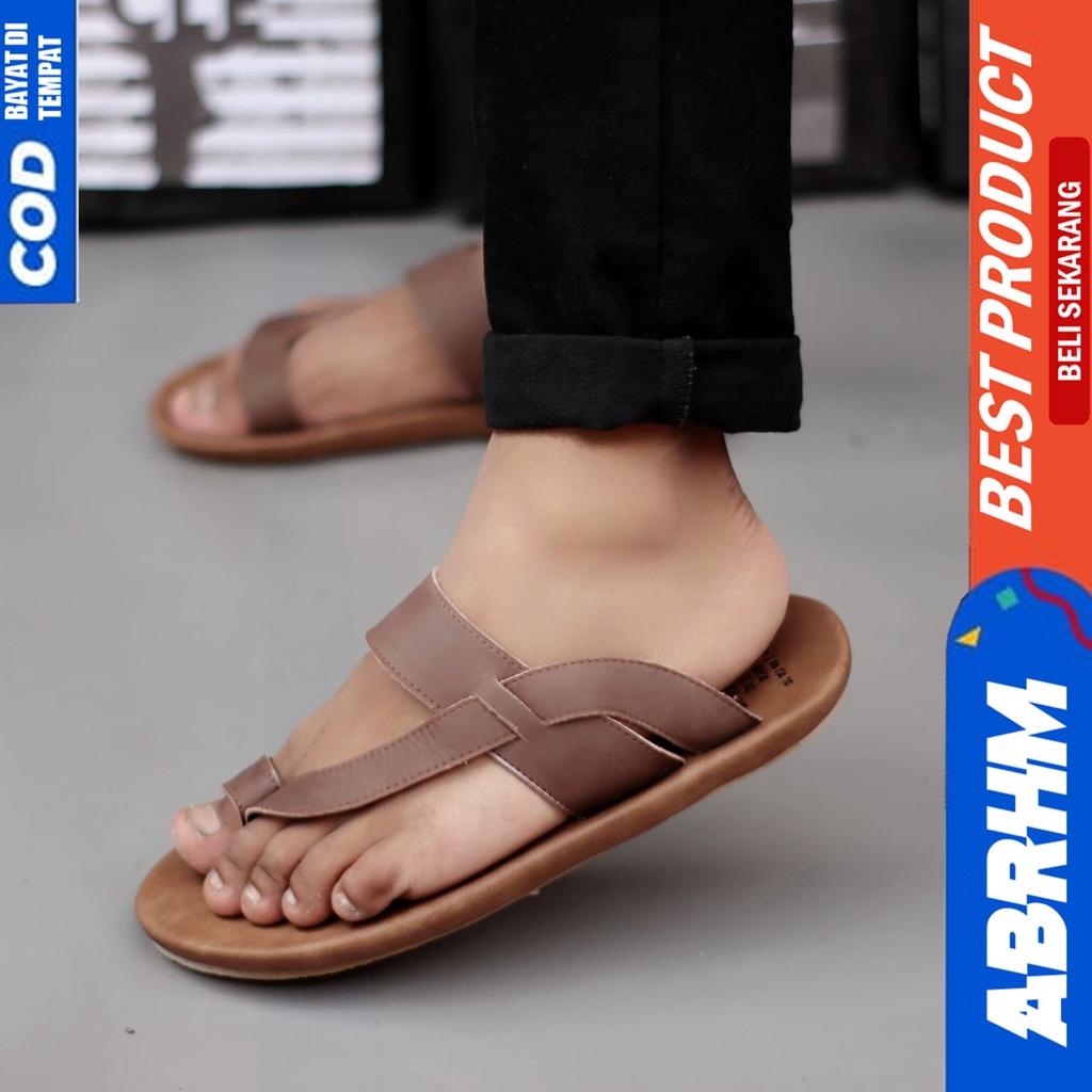 Sandal Kulit Pria Sendal Jepit Pria Original Abrhm IMPLUSE