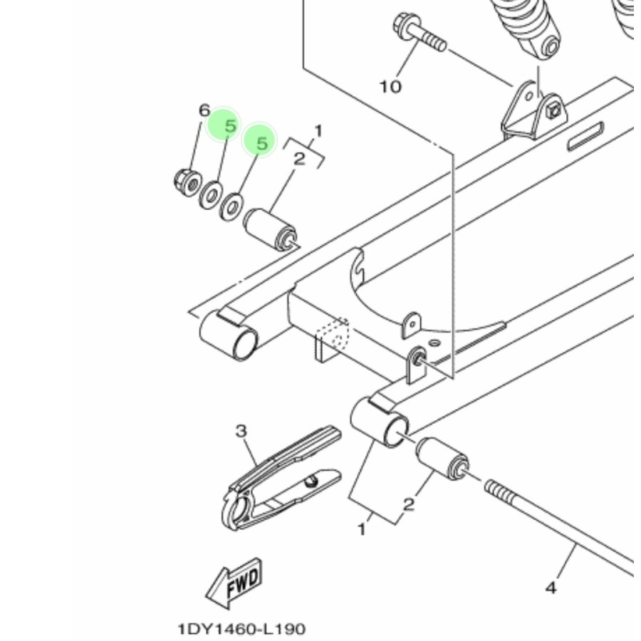 RING UNTUK MUR AS SWING ARM YAMAHA JUPITER Z1 FI INJEKSI ORIGINAL YAMAHA