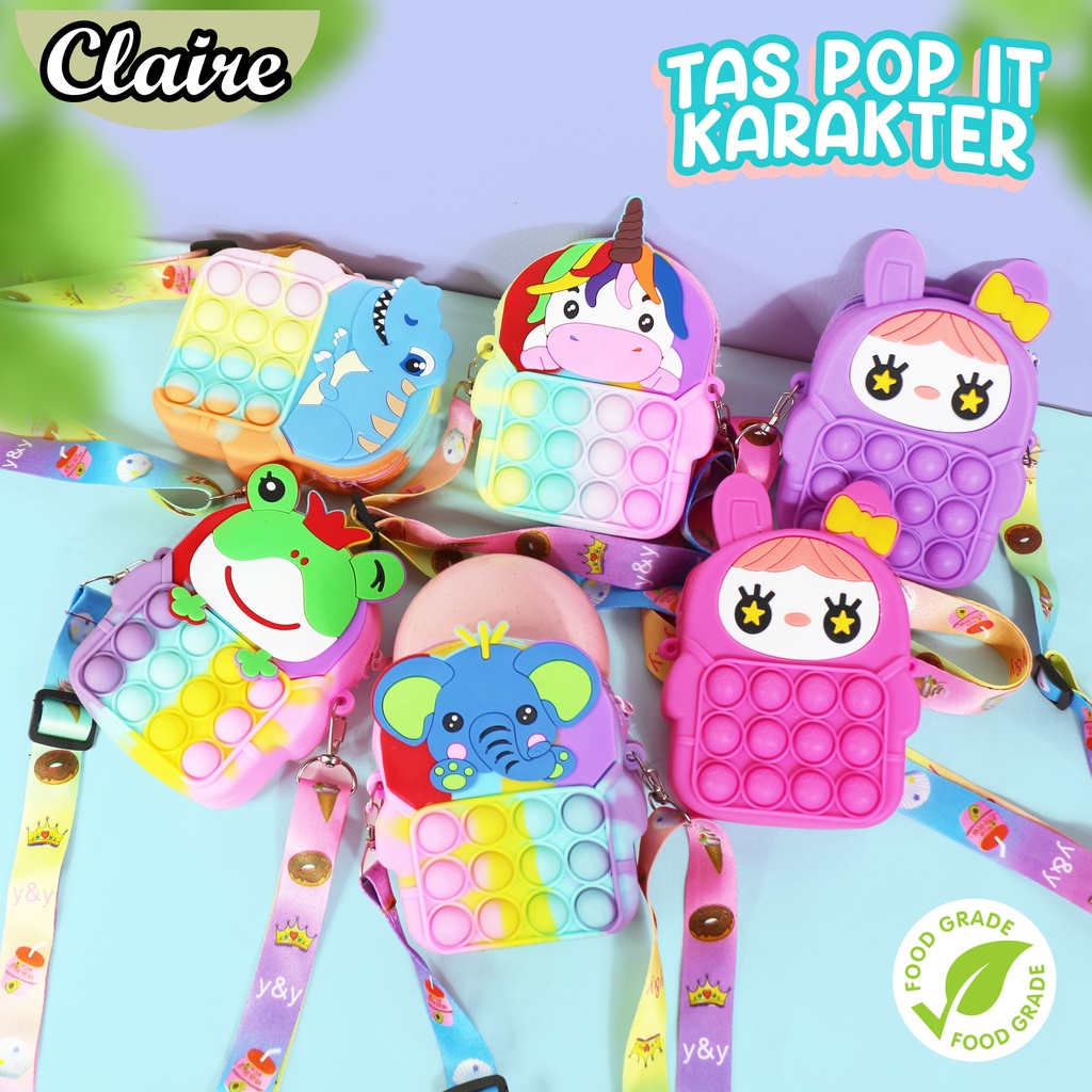 TAS POP IT / MAINAN POP IT BENTUK TAS TALI WANITA LUCU