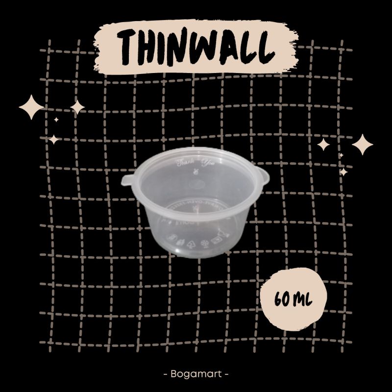 Thinwall Cup Sauce Victory 60ml / food container / tempat sauce / tempat sambal / kemasan makanan