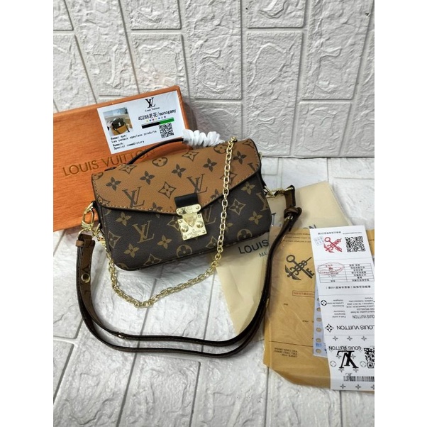 tas fashion  with lookmefist bag LV metis mini 2tali slingbag dan shoulder bag free box