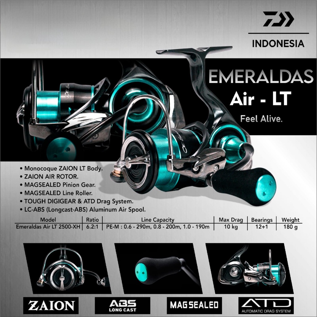 Reel Spinning Daiwa Emeraldas Air LT 2500XH