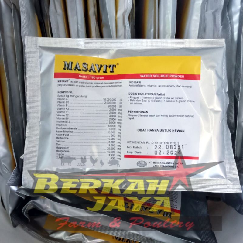 MASAVIT Multivitamin mineral asam amino Hewan Ternak