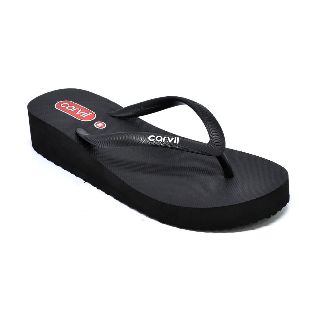 Carvil Anastasia L Sandal Jepit Casual Wanita Black _A41