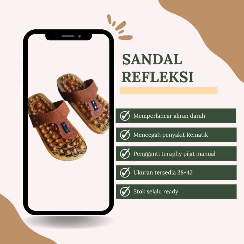 Sandal Rematik Raqilla | Sandal Terapi | Sandal Kesehatan Refleksi Pijat