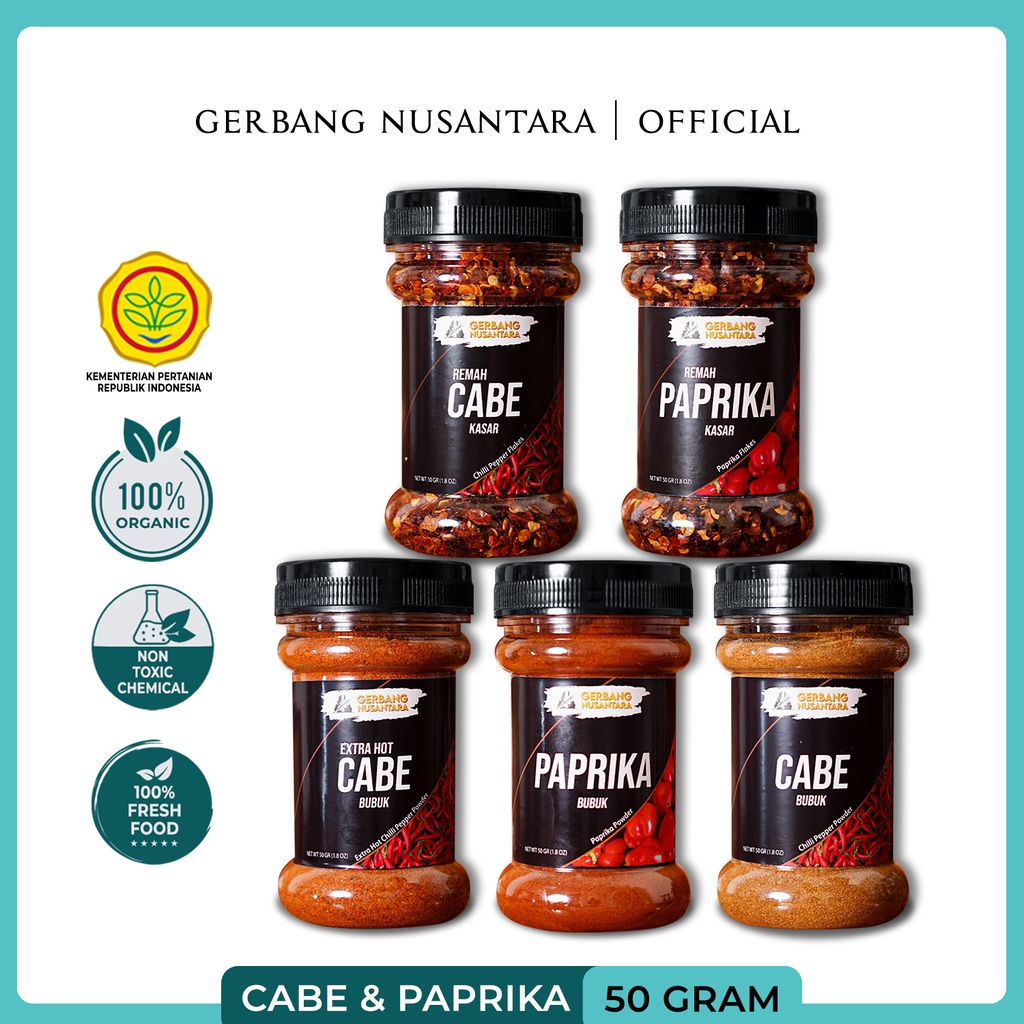 BUMBU DAPUR CABE PEDAS EXTRA HOT BUBUK- REMPAH GERBANG NUSANTARA- ALL CABAI EXTRA HOT RED CHILI FLAKES 50g