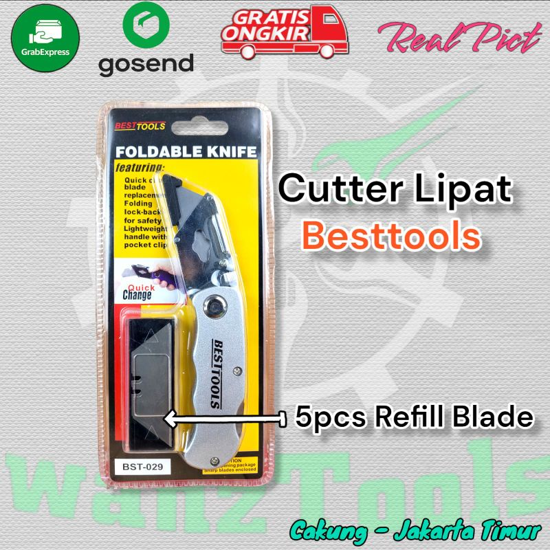 

Pisau Cutter Lipat Serbaguna - Foldable Knife Utility Cardboard