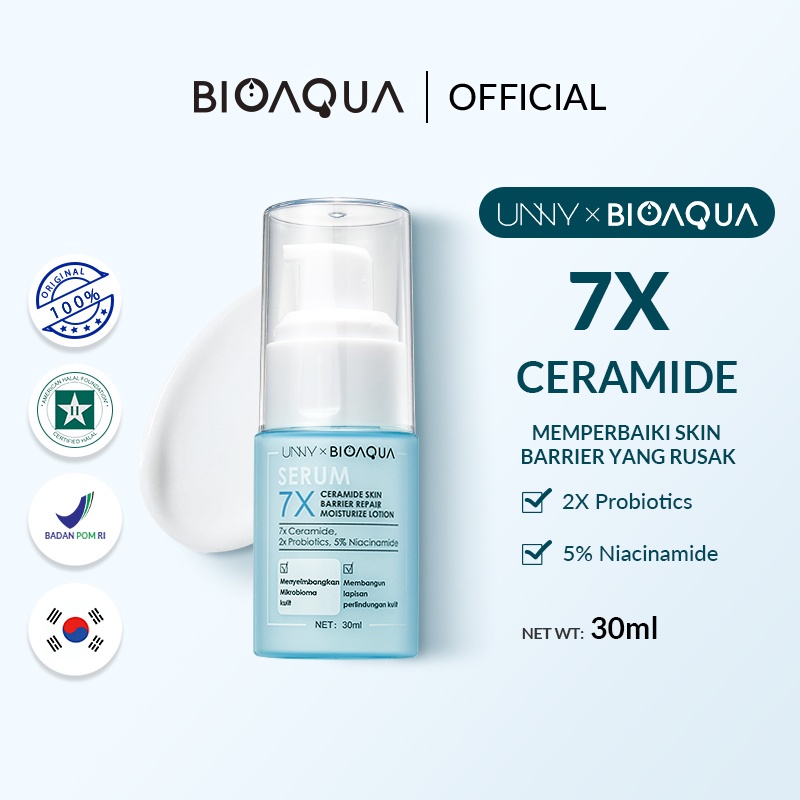 [BPOM][100% ORIGINAL] Bioaqua 7x Ceramide Skin Barrier Repair Moisturize Emulsion Face Serum 30ml