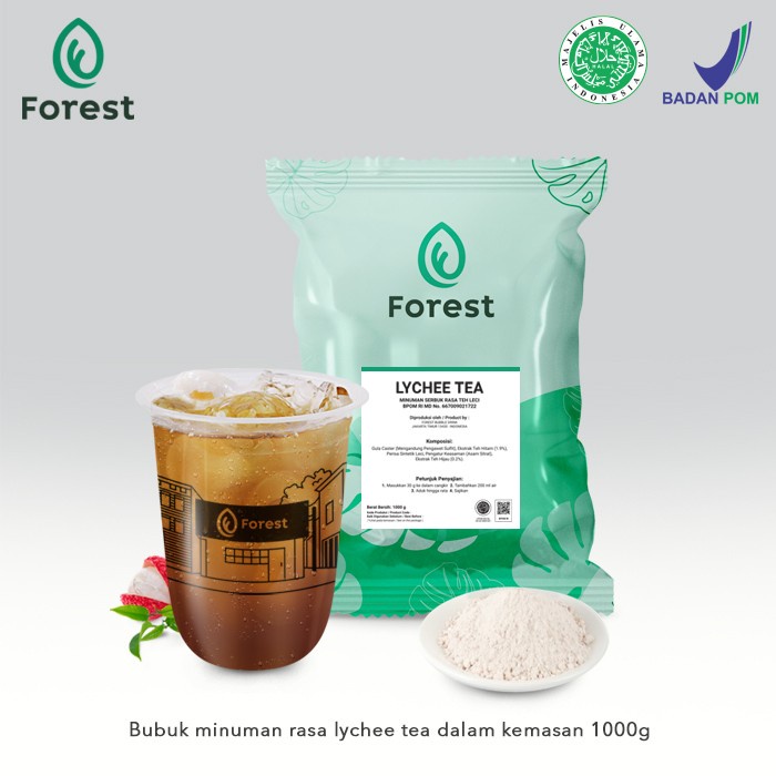 

Terlaris ✨ - Bubuk Minuman LYCHEE TEA Powder 1000g - FOREST Bubble Drink - POWDER 2.1.23