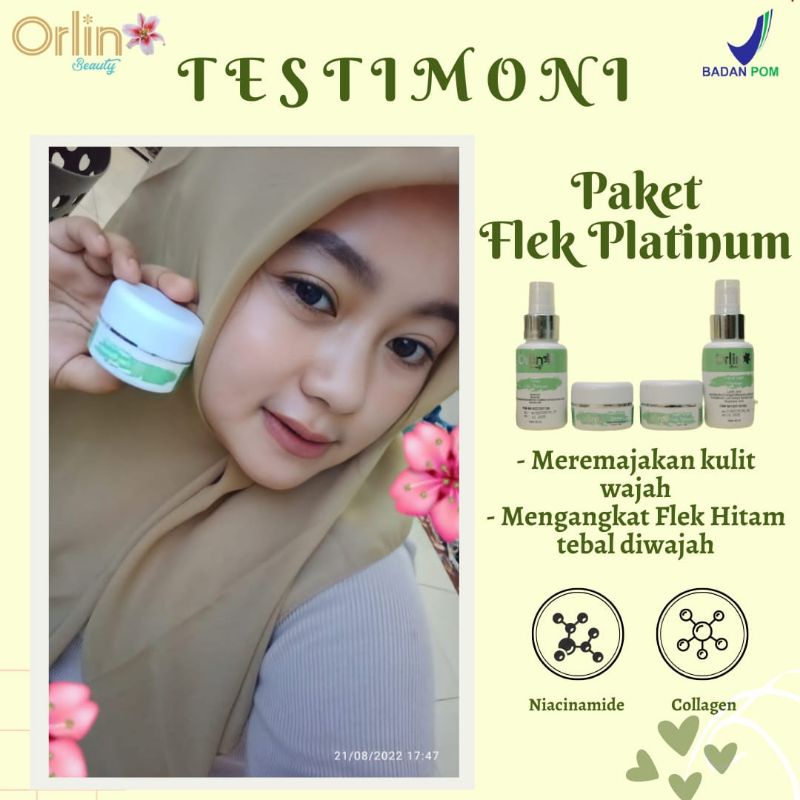 paket flek krim orlin/paket penghilang flek/krim bpom
